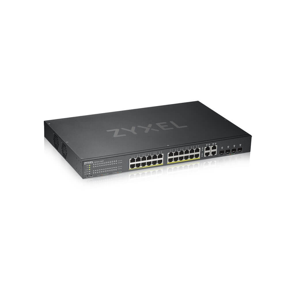 SWITCH ZYXEL GS-1920-24HPV2 24P LAN GIGABIT PoE (375W)+4P DUAL GIGABIT, IPv6,VLAN,WEB MANAGED Rack FREE Nebula Basic Cloud Manag