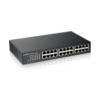 Switch ZYXEL GS-1100-24E Unmanaged, 24 porte Gigabit, design senza ventole, Desktop/Rack - GS1100-24E-EU0103F