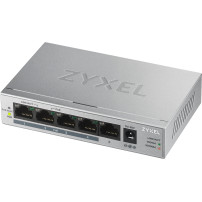 SWITCH ZYXEL GS1005HP-EU0101F 5P LAN GIGABIT (4 porte PoE, erogazione fino a 60W) UNMANAGED DESKTOP, Case metallico