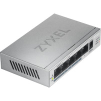 SWITCH ZYXEL GS1005HP-EU0101F 5P LAN GIGABIT (4 porte PoE, erogazione fino a 60W) UNMANAGED DESKTOP, Case metallico