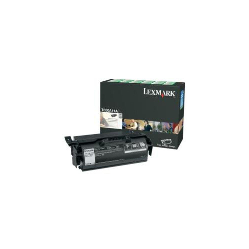 ORIGINAL Lexmark toner nero T650A11E T650 ~7000 Seiten unitÃ  di stampa, combinato tamburo/cartuccia, cassetta di ritorno