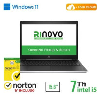 NB HP RINOVO REFURBISHED 450 G5 RN62524311 15.6" i5-7x00U 8GB SSD NEW 512GB DVD W11P CLOUD 20GB + NORTON RN62524311 HP REFURBISH