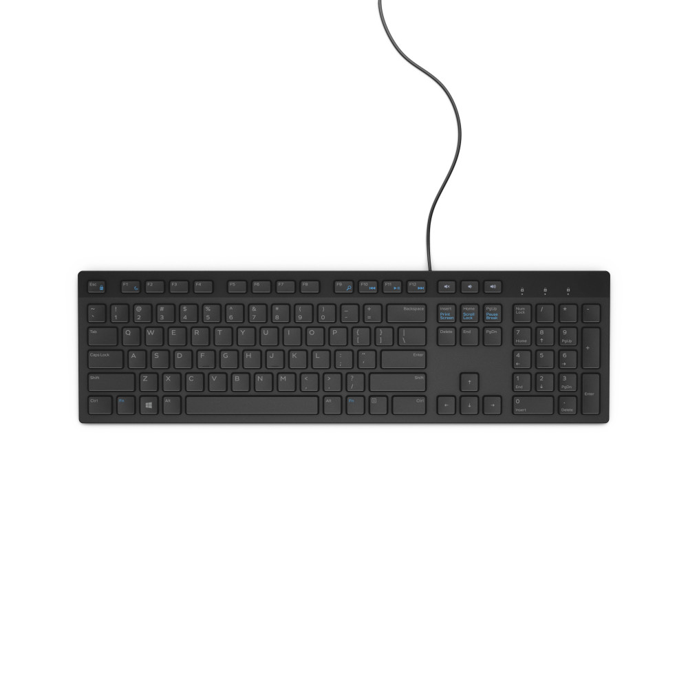 DELL Tastiera cablata - KB216 - Inglese (Stati Uniti internazionale) (QWERTY) - nera - (RTL BOX)