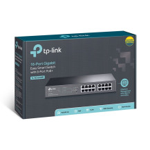 TP-Link TL-SG1016PE Gestito L2 Gigabit Ethernet (10/100/1000) Supporto Power over Ethernet (PoE) 1U Nero