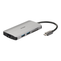 D-Link DUB-M810 replicatore di porte e docking station per laptop Cablato USB 3.2 Gen 1 (3.1 Gen 1) Type-C Alluminio