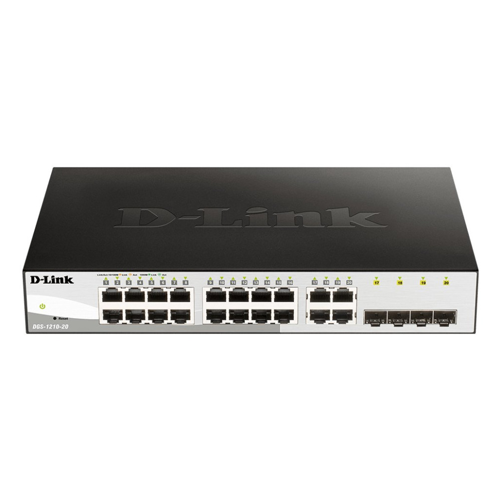 D-Link DGS-1210-20 Gestito L2 Gigabit Ethernet (10/100/1000) 1U Nero