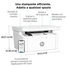 HP LaserJet Stampante multifunzione M140w