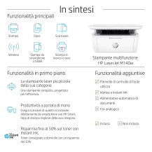 HP LaserJet Stampante multifunzione M140w