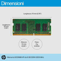 HP Memoria SODIMM 3200 DDR4 da 8 GB