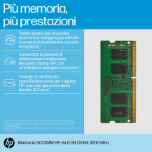 HP Memoria SODIMM 3200 DDR4 da 8 GB
