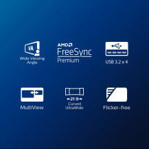 Philips E Line 346E2CUAE/00 Monitor PC 86,4 cm (34") 3440 x 1440 Pixel Wide Quad HD+ LCD Nero