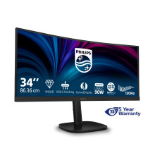Philips 3000 series 34B2U3600C/00 Monitor PC 86,4 cm (34") 3440 x 1440 Pixel Wide Quad HD LCD Nero