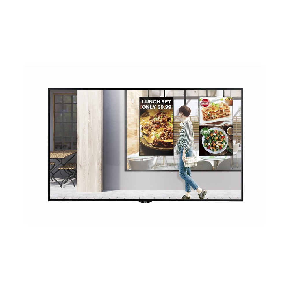 LG 55XS2E-B visualizzatore di messaggi Pannello piatto per segnaletica digitale 139,7 cm (55") LCD 2500 cd/m² Full HD Nero WebOS