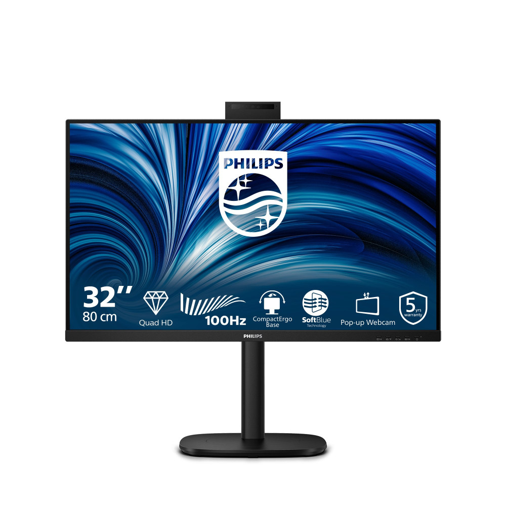 Philips 3000 series 32B2U3601H/00 Monitor PC 80 cm (31.5") 2560 x 1440 Pixel Quad HD LCD Nero
