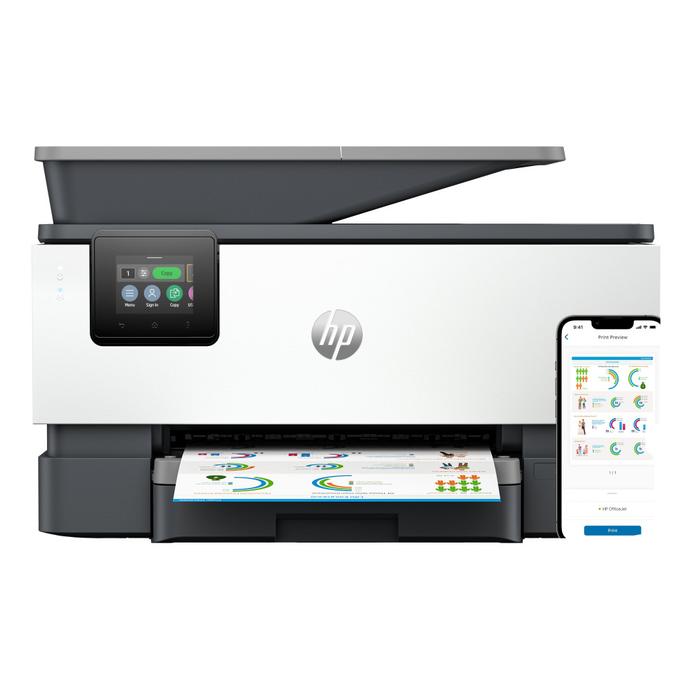 HP OfficeJet Pro 9120b Wireless All-in-One Colore Stampante, Stampa fronte/retro; fotocopiatrice, scanner