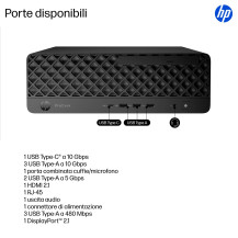 HP ProDesk 4 G1i AI PC Intel Core Ultra 7 265 16 GB DDR5-SDRAM 1 TB SSD Windows 11 Pro SFF Nero