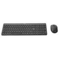 itek DEC WS01 tastiera Mouse incluso Universale RF senza fili + Bluetooth QWERTY Inglese, Italiano Nero, Grigio