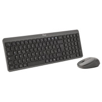 itek DEC WS01 tastiera Mouse incluso Universale RF senza fili + Bluetooth QWERTY Inglese, Italiano Nero, Grigio
