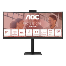 AOC E4 CU34E4CW Monitor PC 86,4 cm (34") 3440 x 1440 Pixel UltraWide Quad HD LED Nero