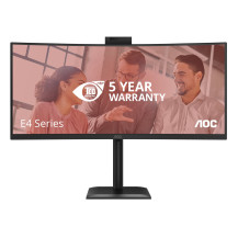 AOC E4 CU34E4CW Monitor PC 86,4 cm (34") 3440 x 1440 Pixel UltraWide Quad HD LED Nero
