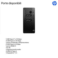 HP ProDesk 4 G1i AI PC Intel Core Ultra 5 235 16 GB DDR5-SDRAM 1 TB SSD Windows 11 Pro Tower Nero