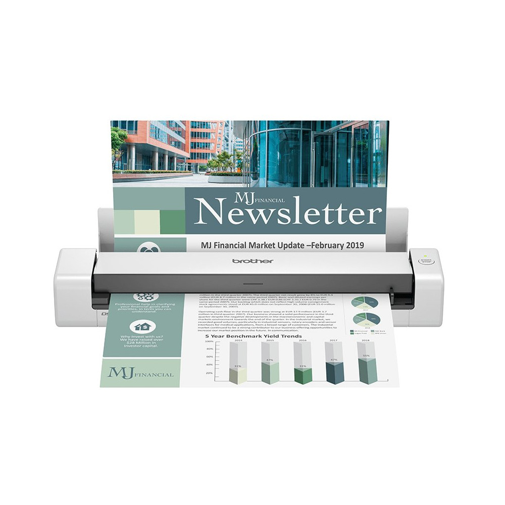 Brother DS-740D scanner Scanner a foglio 600 x 600 DPI A4 Nero, Bianco