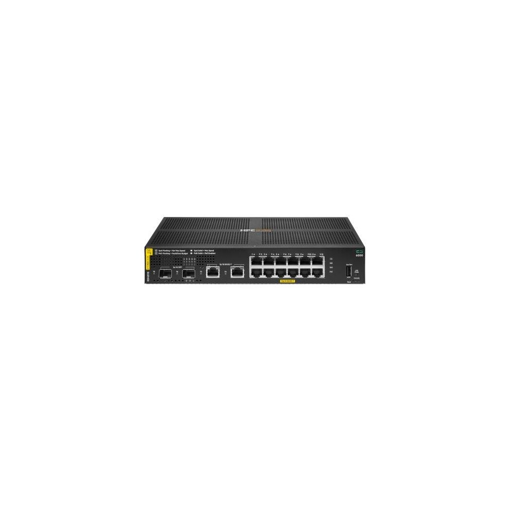 SWITCH R8N89B R8N89A ARUBA CX 6000 12 X 10/100/1000 CLASS4 (POE 139W) + 2 X 1GB BASET + 2 X 1GB SFP GARANZIA A VITA LIMITATA R8N