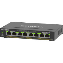 NETGEAR 8-Port Gigabit Ethernet High-Power PoE+ Plus Switch (GS308EPP) Gestito L2/L3 Gigabit Ethernet (10/100/1000) Supporto Pow