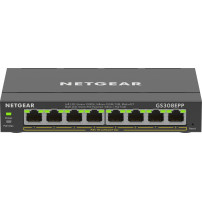 NETGEAR 8-Port Gigabit Ethernet High-Power PoE+ Plus Switch (GS308EPP) Gestito L2/L3 Gigabit Ethernet (10/100/1000) Supporto Pow