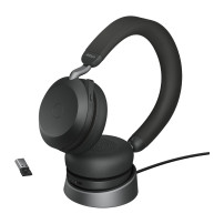 Jabra Evolve2 75 Auricolare Con cavo e senza cavo A Padiglione Ufficio Bluetooth Base di ricarica Nero