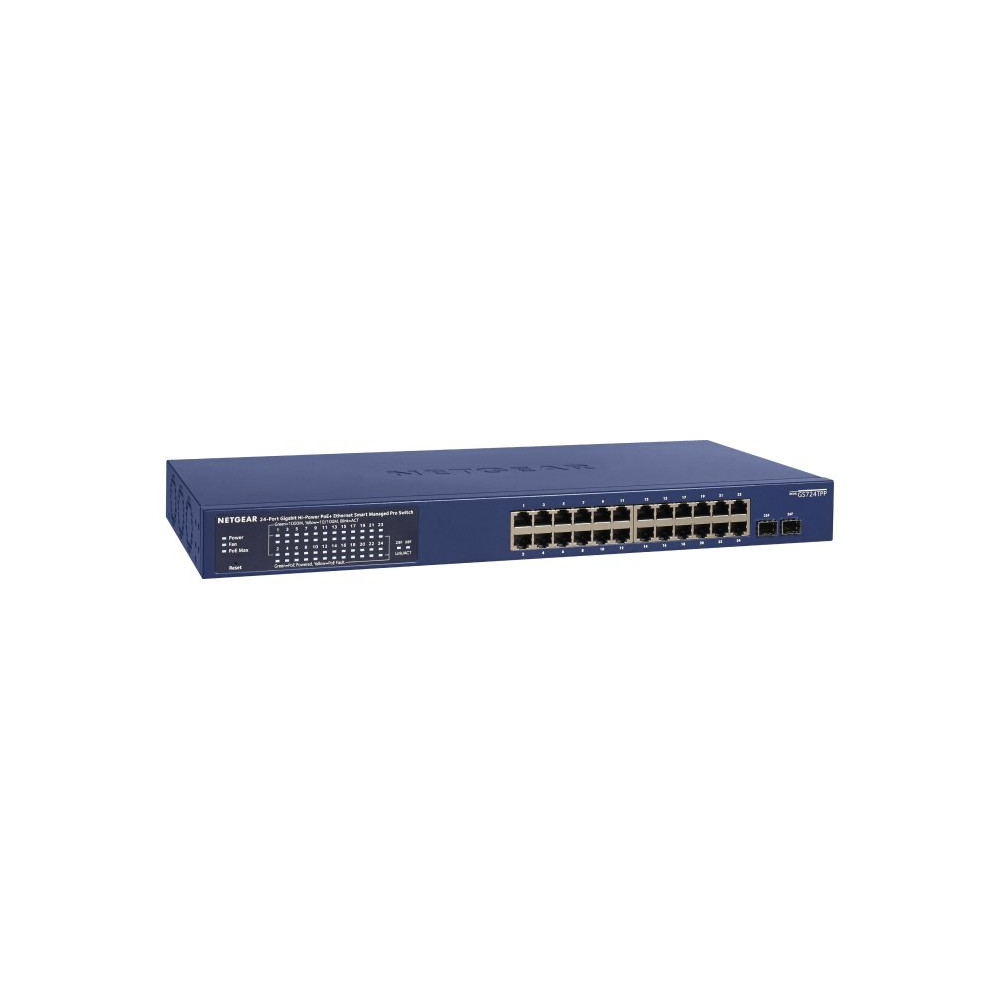 NETGEAR GS724TP-300EUS switch di rete Gestito L2/L3/L4 Gigabit Ethernet (10/100/1000) Supporto Power over Ethernet (PoE) Blu