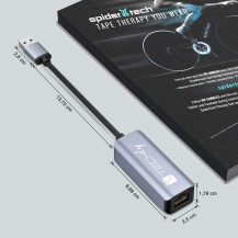 Techly IDATA USB-ETGIGA-AA replicatore di porte e docking station per laptop Cablato USB 3.2 Gen 1 (3.1 Gen 1) Type-A Nero, Arge
