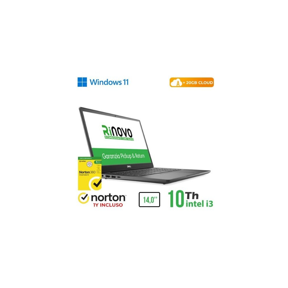 NB DELL RINOVO REFURBISHED Latitude 3410 RN42422311 14" i3-10xxU 8GB SSD 240GB W11P + CLOUD 20GB + NORTON RN42422311 DELL REFURB