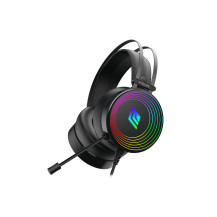 CUFFIA C/MICROFONO USB/3,5MM GAMING RGB BK CRUX