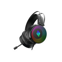 CUFFIA C/MICROFONO USB/3,5MM GAMING RGB BK CRUX