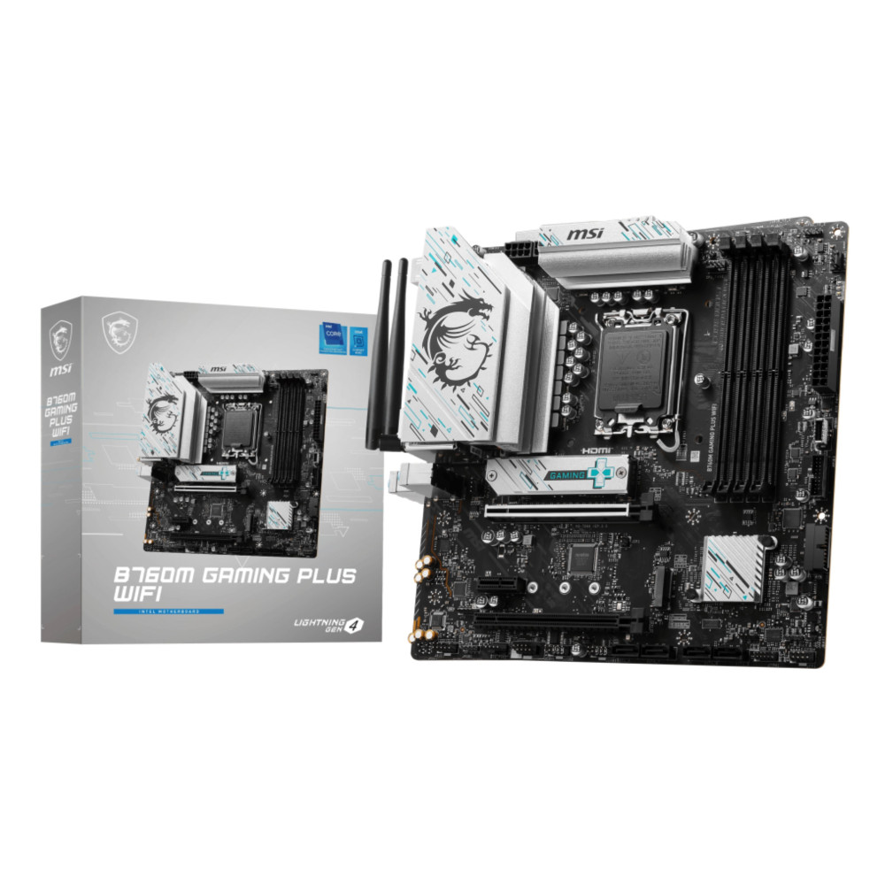 MB MSI B760M GAMING PLUS WIFI 1700 4D5 2M.2 4S3 U3.2 GBL H/D MATX DDR5