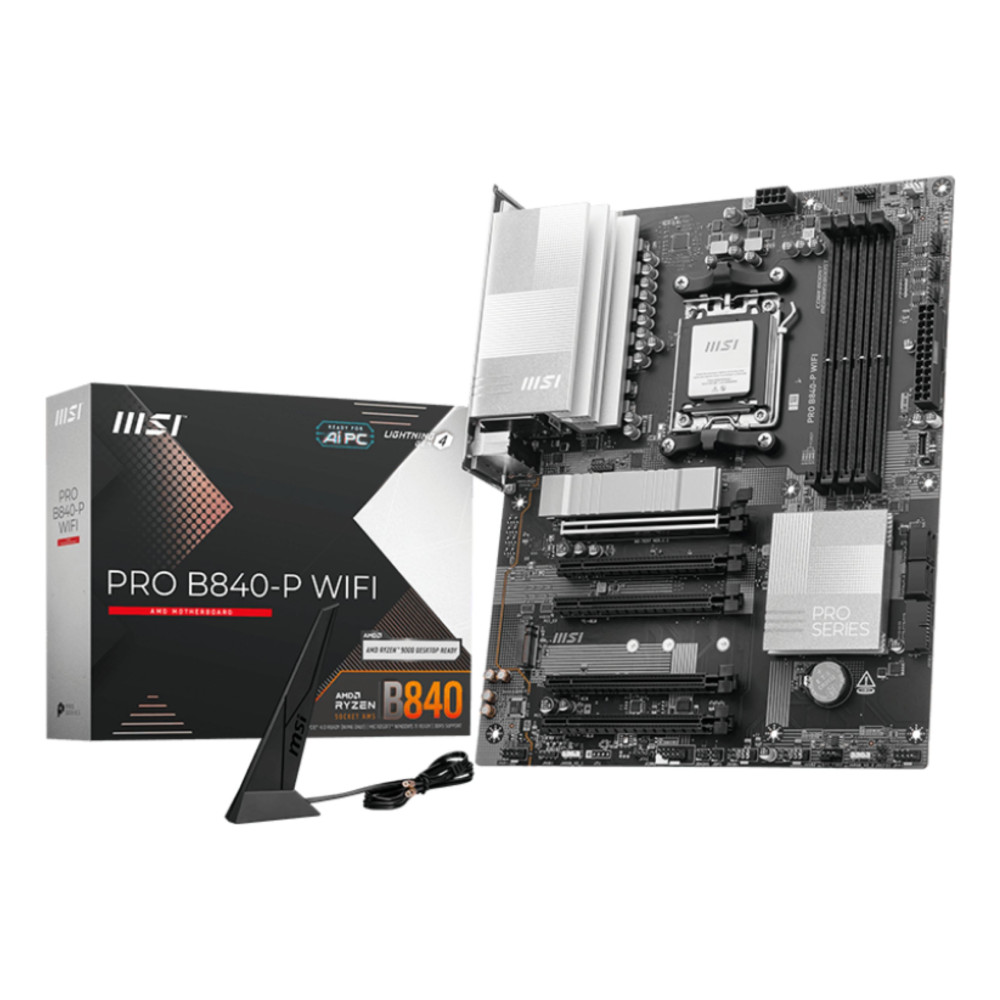 MB MSI PRO B840-P WIFI AM5 4DDR5 5PCIE 3M2 4SATA 1HDMI