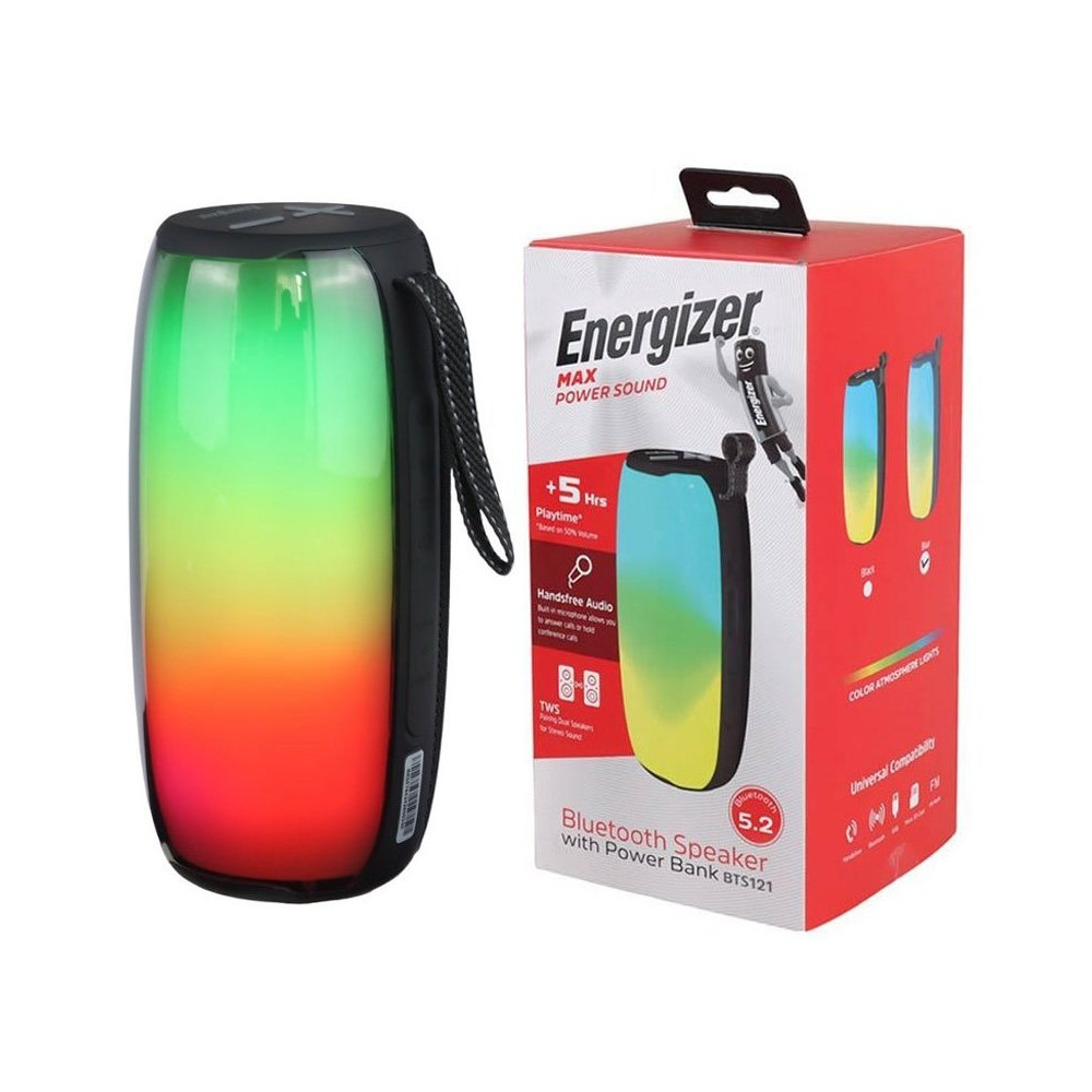 SPEAKER BT + 1800MAH ENERGIZER PORTABLE FM, MICRO SD CARD & USB