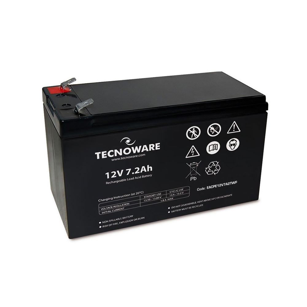 BATTERIA UPS TECNOWARE 12VDC 7.2AH HIGH ERMETICA AL PIOMBO