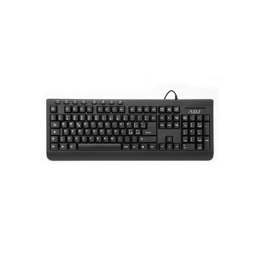 TASTIERA USB MULTIMEDIA PURE TA108 BK 113 TASTI PLUG&PLAY ADJ