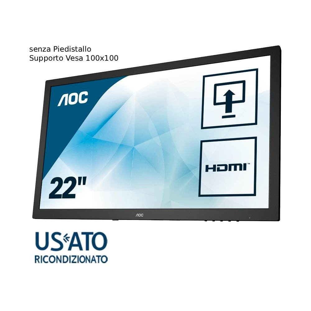 MON 22 REF AOC E2275PWJ FHD BK VGA/HDMI/DVI MULTIM. NO PIEDISTAL.