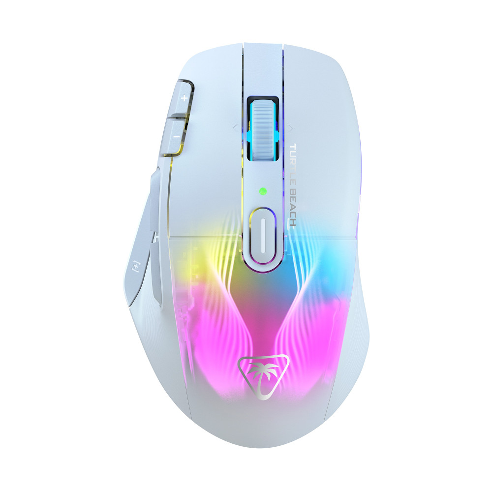 Turtle Beach Kone XP Air - Mouse da gioco wireless RGB ergonomico personalizzabile, sensore ottico a 19K DPI, 100 ore di batteri