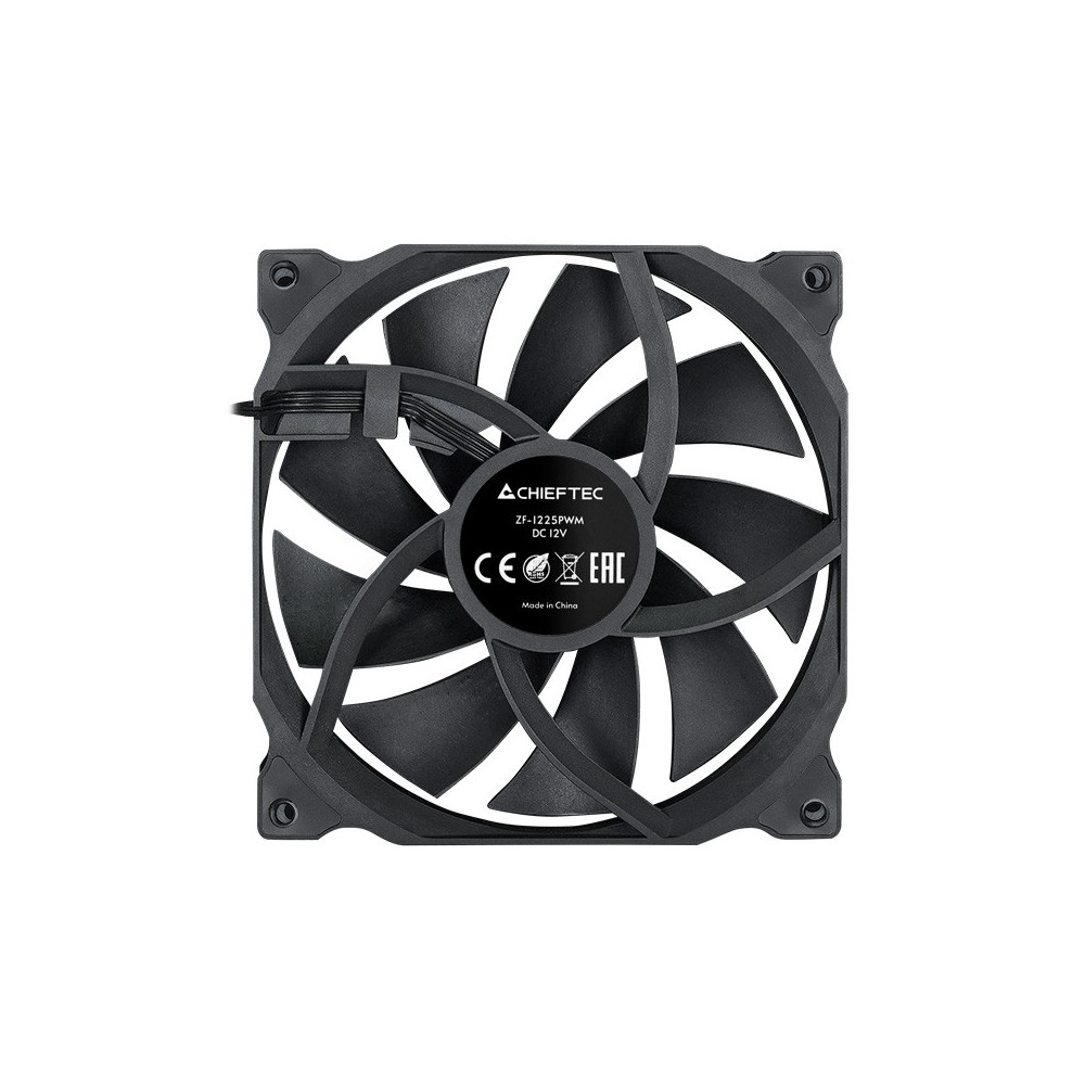 Chieftec ZF-1225PWM sistema di raffreddamento per computer Case per computer Ventilatore 12 cm Nero 1 pz