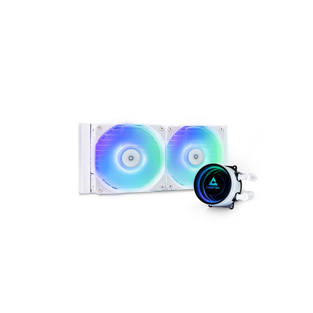 Chieftec ICEBERG 240-RGB-W Case per computer Raffreddatore di liquidi tutto in uno 12 cm Bianco