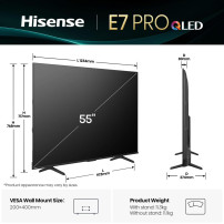 Hisense 55E77Q PRO 139,7 cm (55") 4K Ultra HD Smart TV Wi-Fi Nero