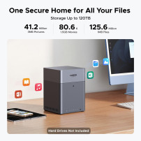 Ugreen DH4300 Plus NAS Mini Tower 8 GB LPPDDR4X UGOS Pro Grigio