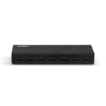 Lindy 43228 hub di interfaccia USB 3.2 Gen 1 (3.1 Gen 1) Type-A 5000 Mbit/s Nero