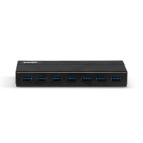 Lindy 43228 hub di interfaccia USB 3.2 Gen 1 (3.1 Gen 1) Type-A 5000 Mbit/s Nero