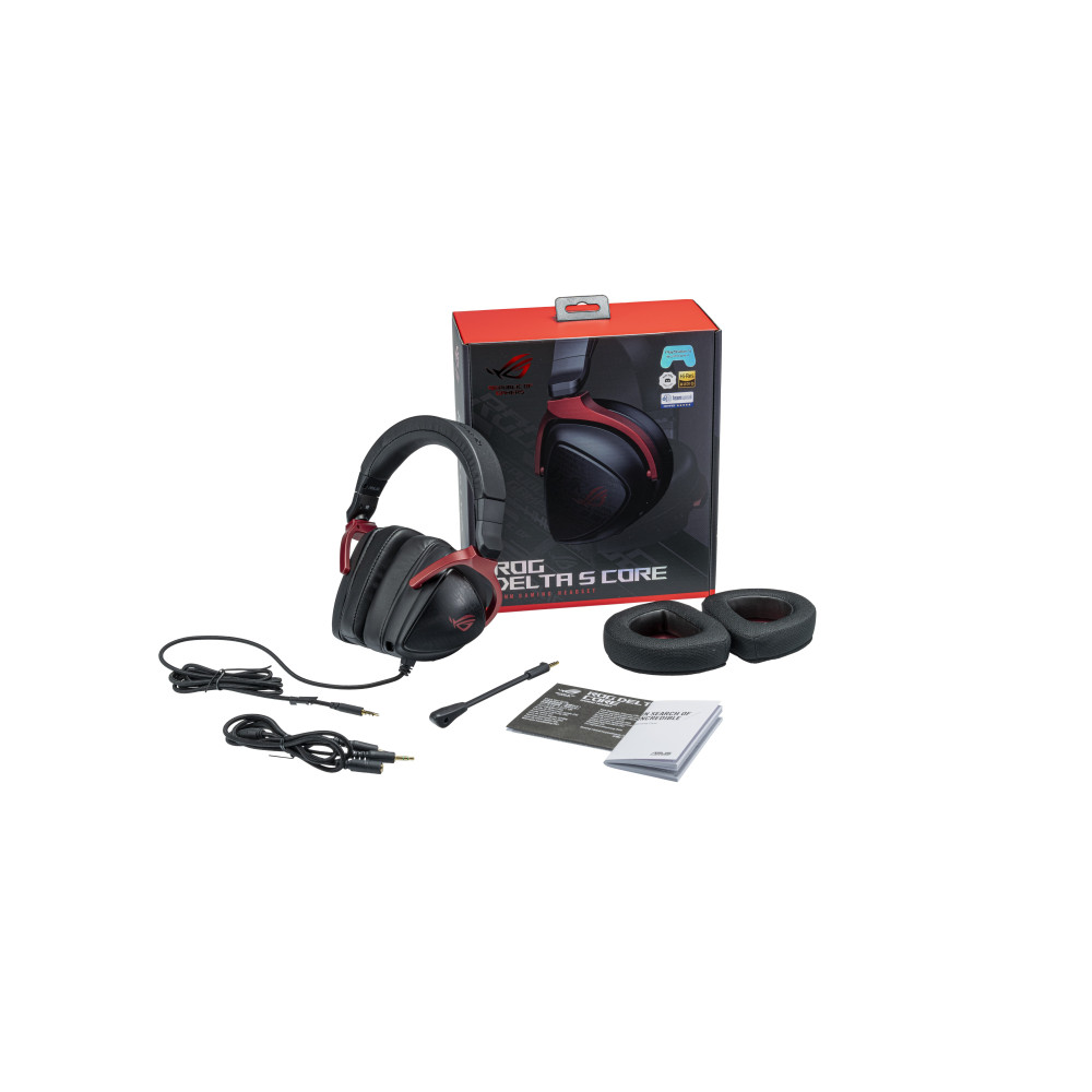 ASUS ROG Delta S Core Auricolare Cablato A Padiglione Gaming Nero, Cuffia da gioco