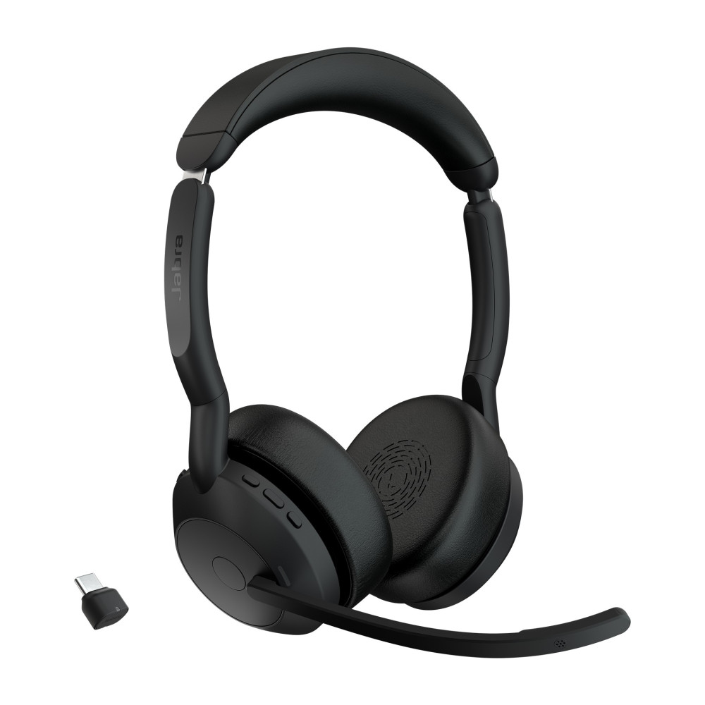 Jabra Evolve2 55 Auricolare Wireless A Padiglione Ufficio USB tipo-C Bluetooth Base di ricarica Nero